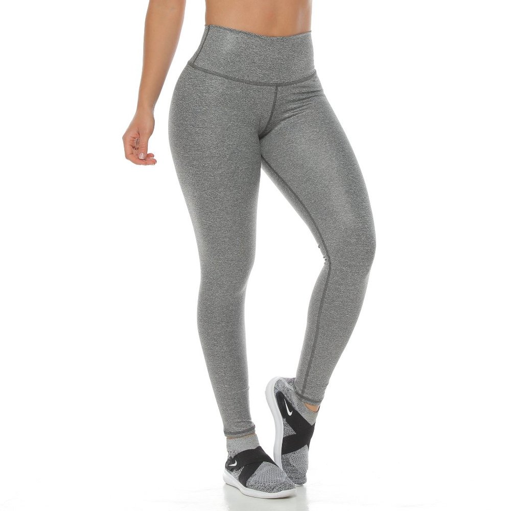 Women Gray Faux Leather Fashion Leggings